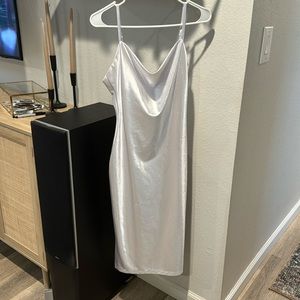 Satin mid length dress